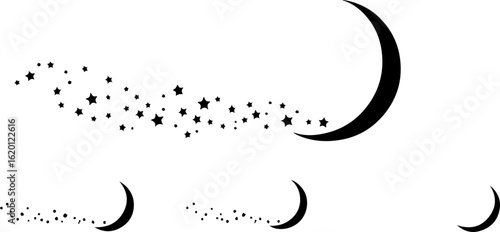 "Islamic Crescent Symbols with Arabic Calligraphy"