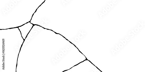 broken glass isolated on white background