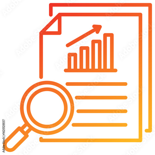Reporting Line Gradient Icon