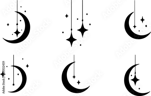 Celestial Crescent Moon Lantern Earrings"