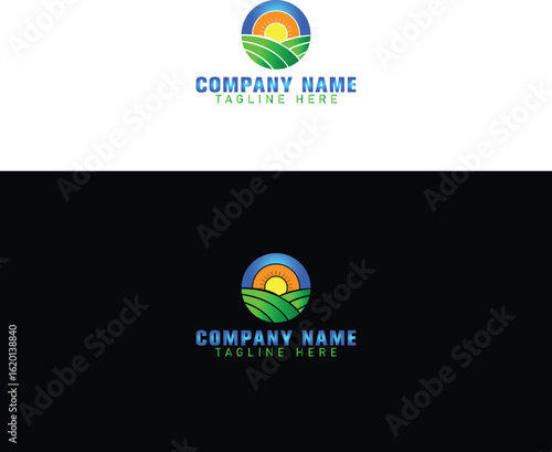 Sunrise over farmland logo,
