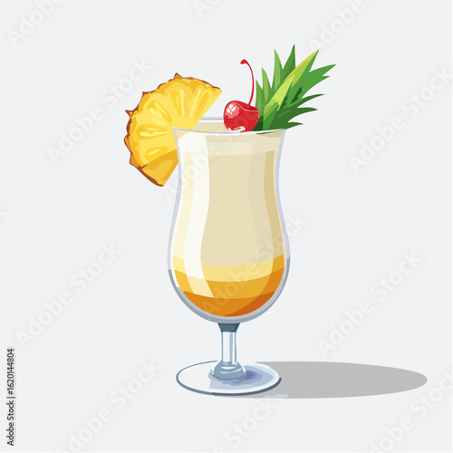 Vector illustration of a Pina Colada