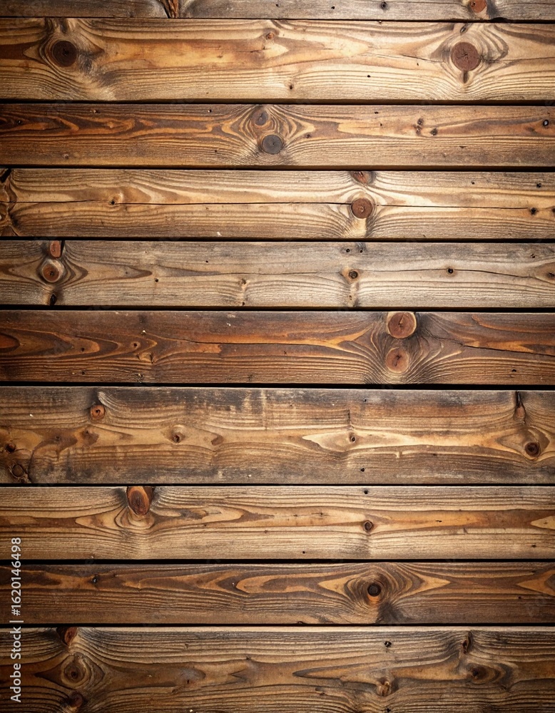 Naklejka premium Aged Wooden Planks Texture. A Close-up of a Distressed Surface with Rich Wood Grain and Subtle Cracks, Creating a Rustic, Vintage Background with Natural Character