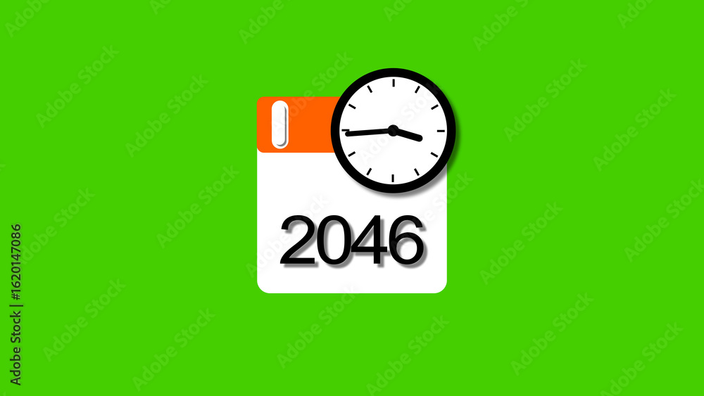 Abstract calendar illustration, 2046 illustration. on a green background. and creating a stunning 4k illustration. Abstract calendar illustration, 2046 illustration. on a green background. and creating a stunning 4k illustration.
