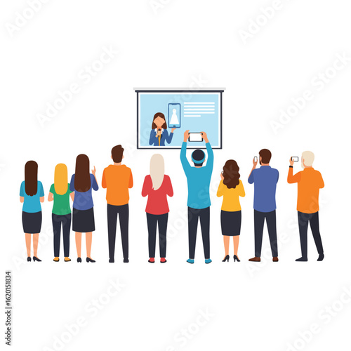 Audience Watching Presentation on Screen