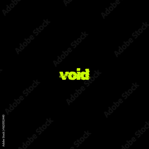 Glowing yellow-green text 