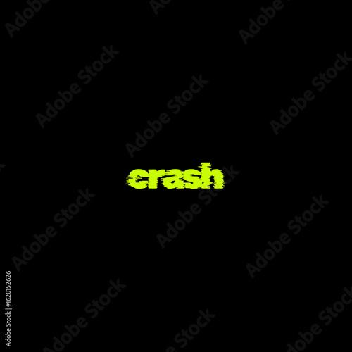 The image has a black background with the word 