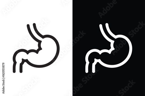 Esophagus icon vector on White Background ,Vector Art Illustration on white background.