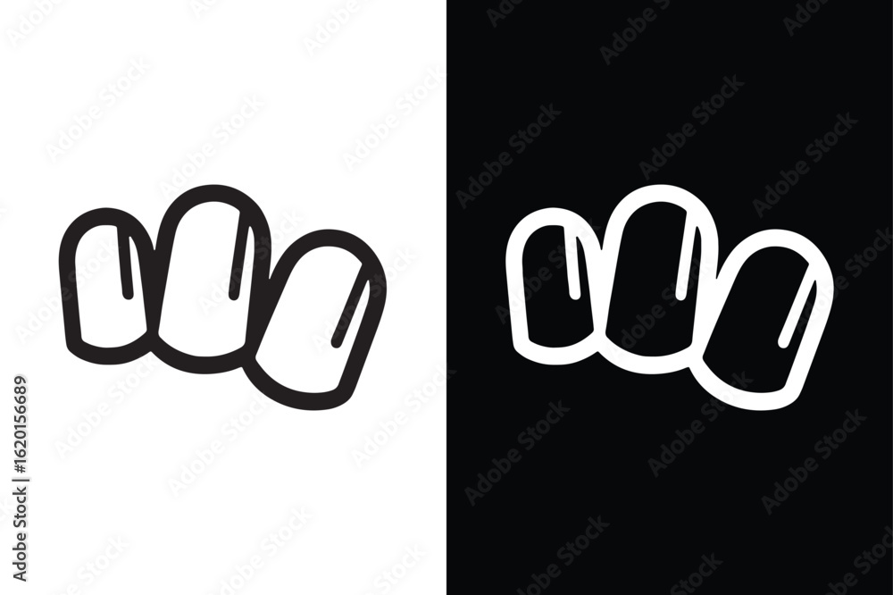 Nails icon isolated vector icon illustration on white background. Nails icon isolated vector icon illustration on white background.
