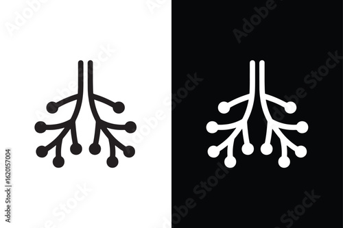 Bronchi icon vector on White Background ,Vector Art Illustration on white background.