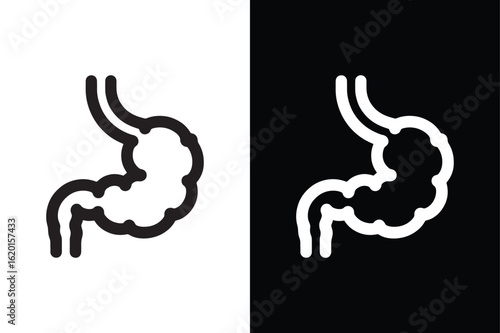 Esophagus icon vector on White Background ,Vector Art Illustration on white background.