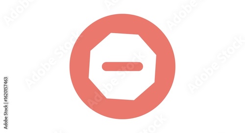 Animated Block Icon | Stop Access or Restricted Symbol for UI/UX


