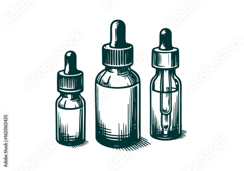 Essential Oil Bottle hand drawn vector illustration