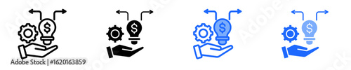 Business Pivot  Icon Set Multiple Style Collection