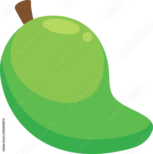 illustration of a green mango