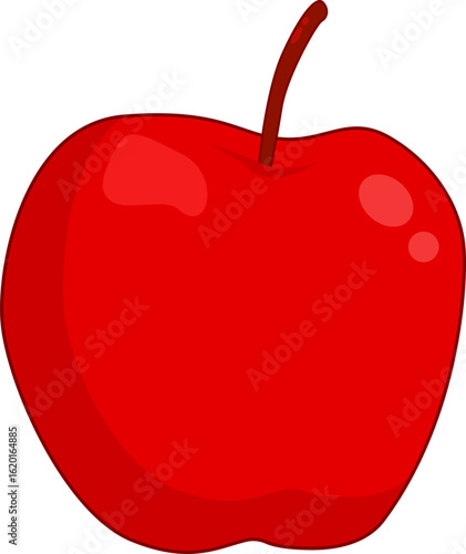 red apple vector illustration