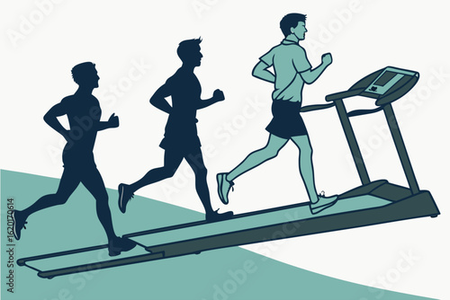 Running on a Treadmill Exercise, Fitness, Health