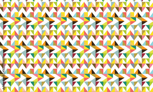 Abstract geometric pattern with vibrant color accents