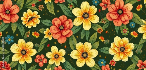 Abstract vintage floral seamless pattern, spring organic nature texture , spring design, seamless texture