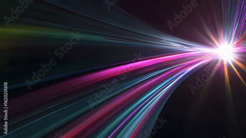 Vivid light beams on dark abstract background with elegant glow  clean right margin for text or design.                    ChatGPT
