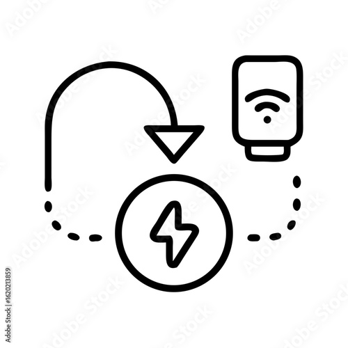 Renewable energy net metering icon transparent background