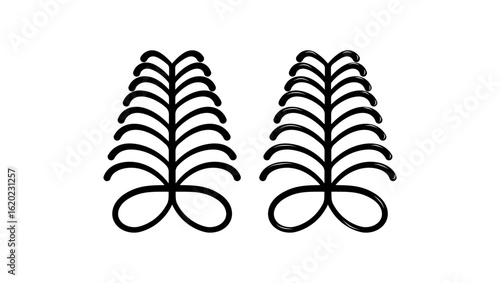 Aya - Adinkra Symbol, black isolated silhouette