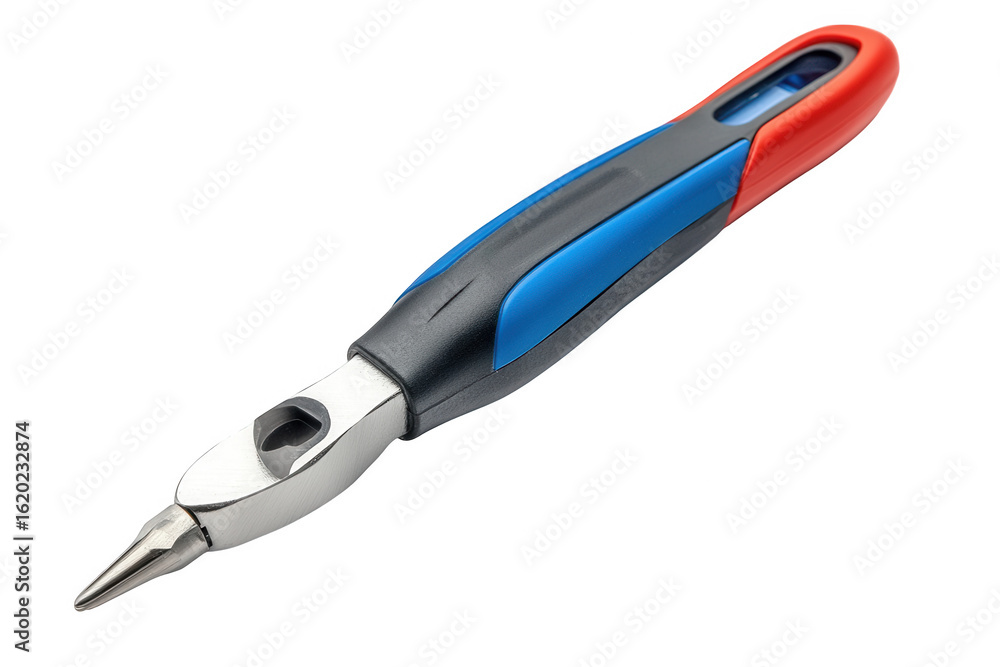 Ergonomic multi tool pliers with blue and red accents isolated on transparent background Ergonomic multi tool pliers with blue and red accents isolated on transparent background