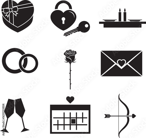 Romantic Love & Valentine's Day Icon Collection