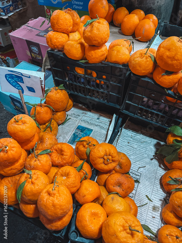Fresh oranges on local Cairo market