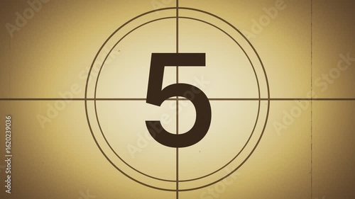 レトロな映写機風のカウントダウン動画