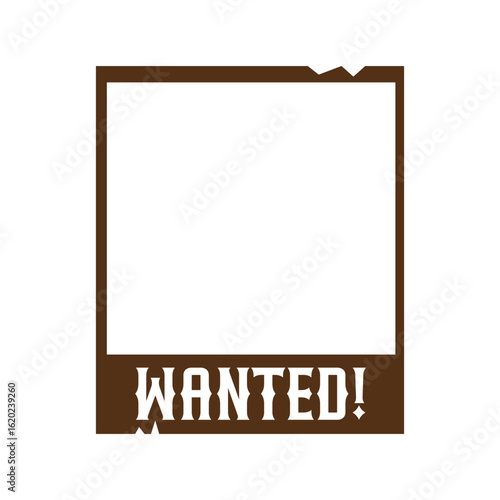 Western Wanted Poster Blank Frame Graphic