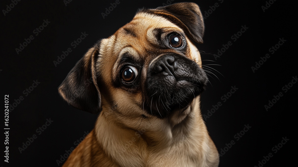 Obraz premium closeup portrait of a purebred pug