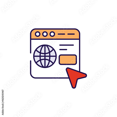 Web Mail icon design with white background stock illustration
