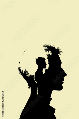 Head, Inner Child, Child, Fear, Relationship, Man, Woman, Trauma, Pain, Father, Son, Fight, Love, Vector, Artwork