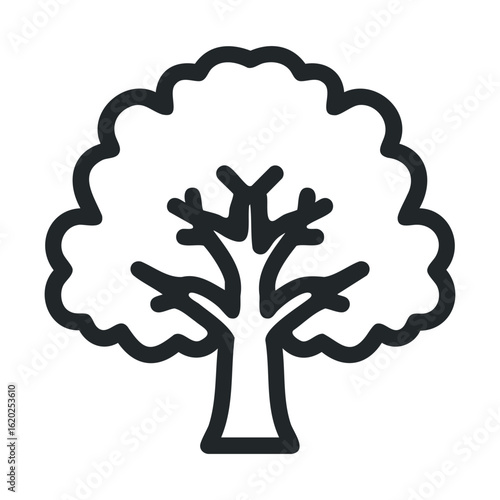 Tree silhouette for nature themes and environmental awareness designs