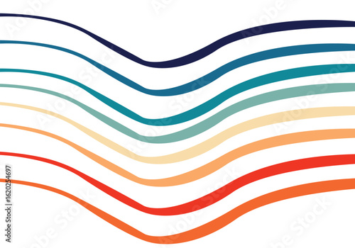 Colorful abstract rainbow background featuring vibrant dividing in 8 different lines