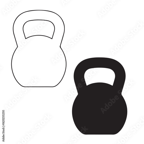 kettlebell vector silhouettes