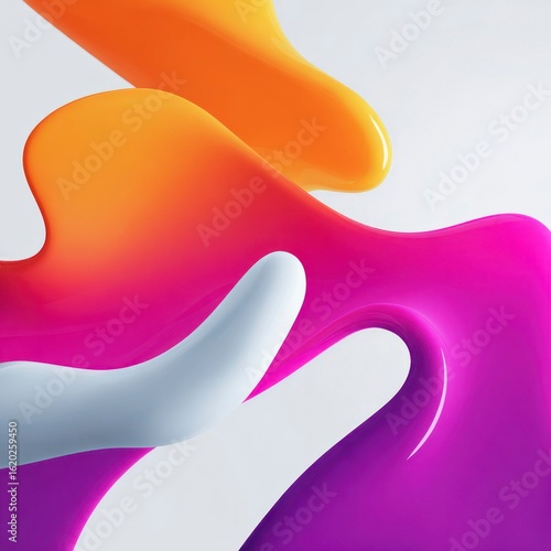 Dynamic abstract fluid shapes in vibrant gradient tones digital artwork colorful environment creative viewpoint