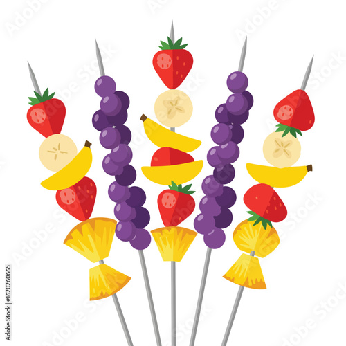 Colorful Fruit Skewers