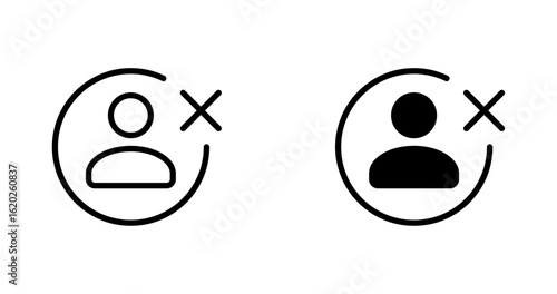 User Account Remove icon. User Block Symbol