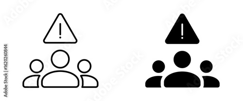User Group Icon. Teamwork and Exclamation