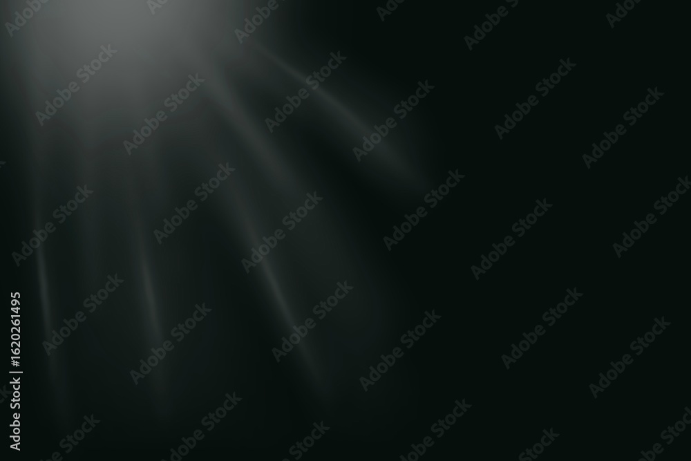 Obraz premium Soft white light rays on black background