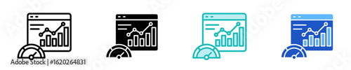 Kpi Dashboard  Icon Set Multiple Style Collection

