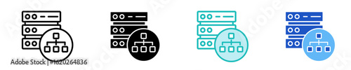 System Architecture  Icon Set Multiple Style Collection
