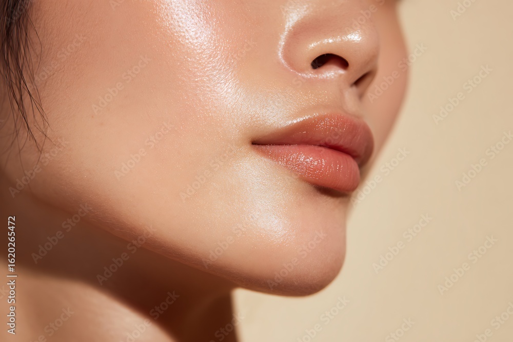 Obraz premium Close-up of Beautiful, Glowing Skin