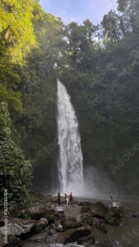 The nung nung Waterfall in Ubud, Indonesia