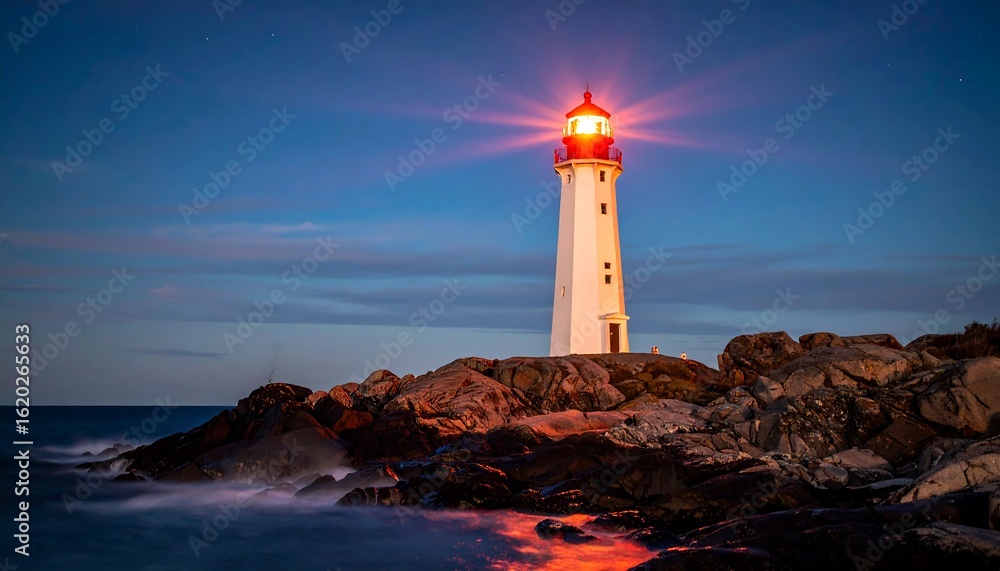 Obraz premium Lighthouse at twilight (1)
