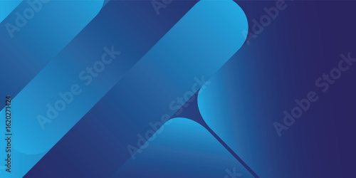 Abstract blue background with glowing geometric lines. Modern blue gradient square shape design. Futuristic technology concept.