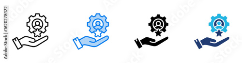 Accountable icon set multiple style collection