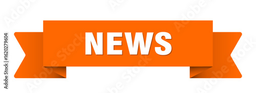 news ribbon isolated on transparent background. news ribbon